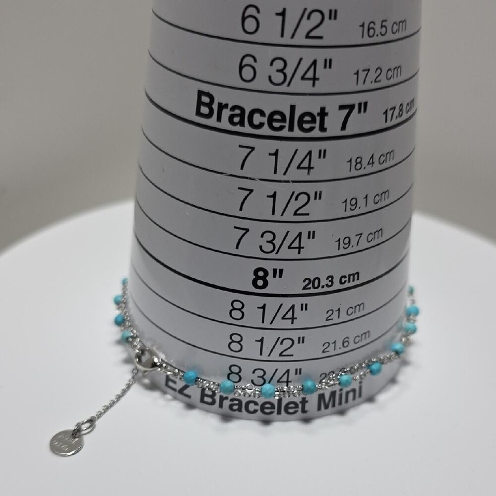 Pura Vida Silver and Faux Turquoise Bracelet